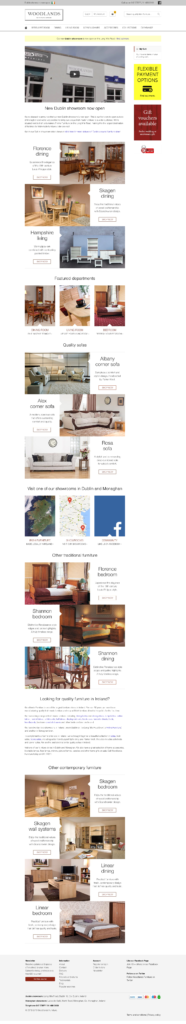 Woodlands Furniture homepage
